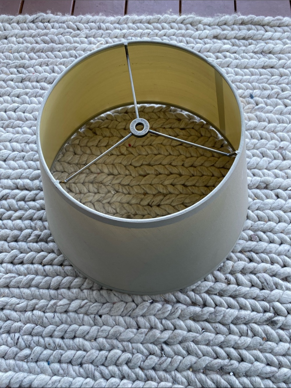 Neutral Cream celadon Linen Lamp Shade - Classic Drum Style